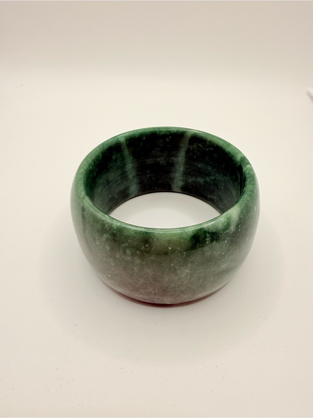 Nephrite Jade Bangle Bracelet - Polished Natural
